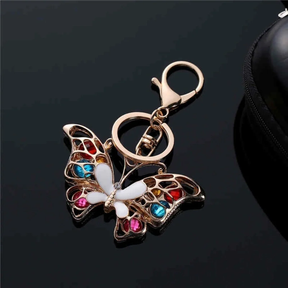 *VIVIANA* Colorful Butterfly x Gem Car Keychain